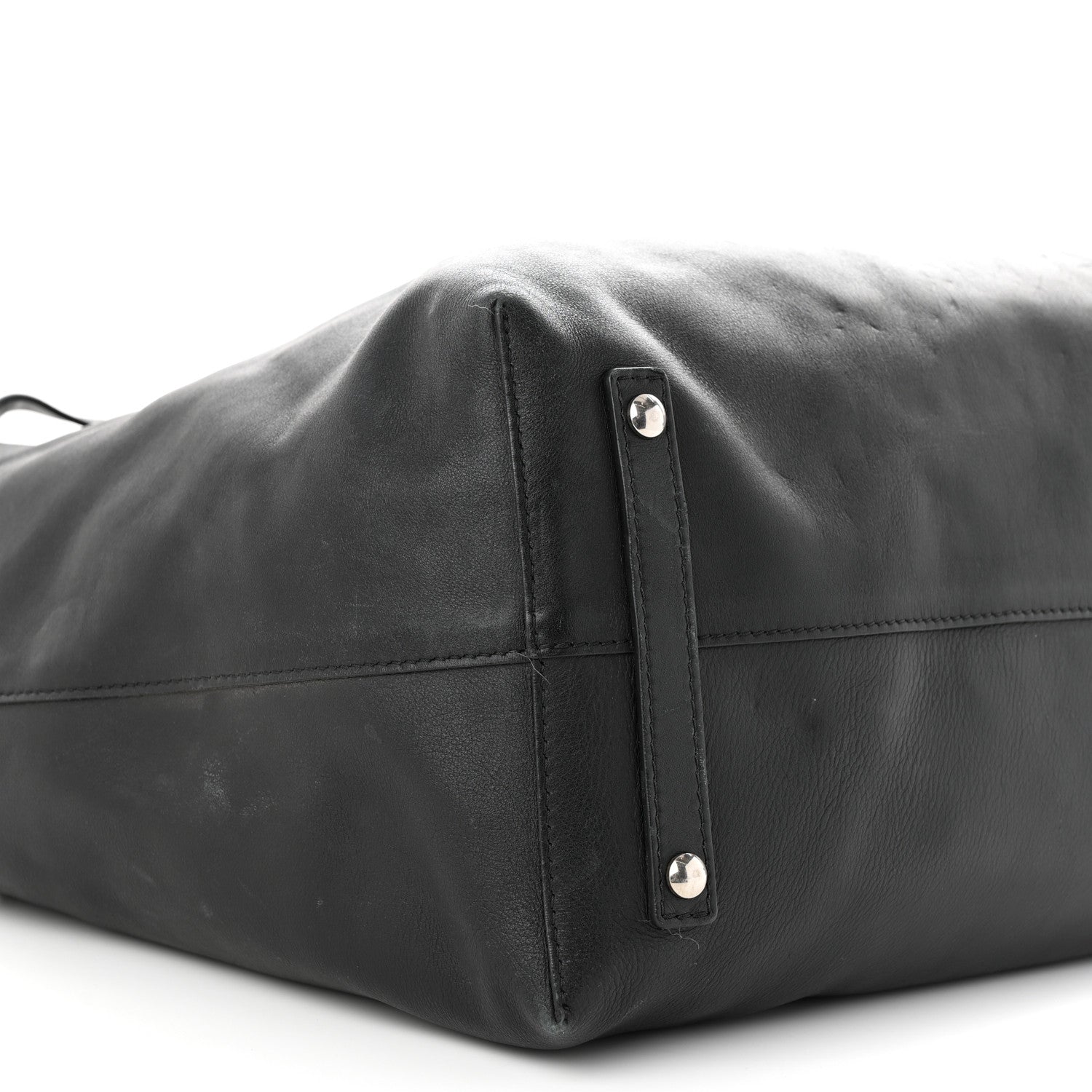 Burberry Calfskin Large Belt Tote Black 9 of 13
