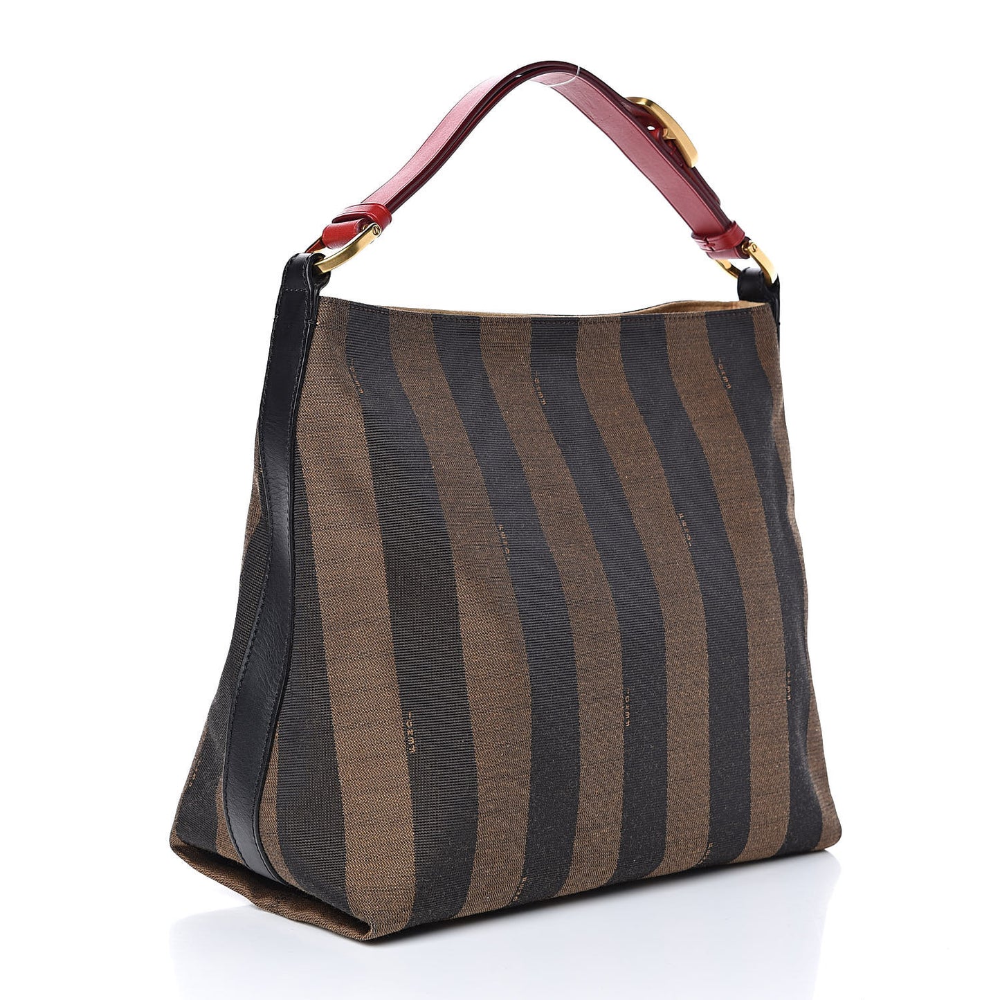Pequin Cuoio Vegetale Medium Hobo Tobacco Rosso Black