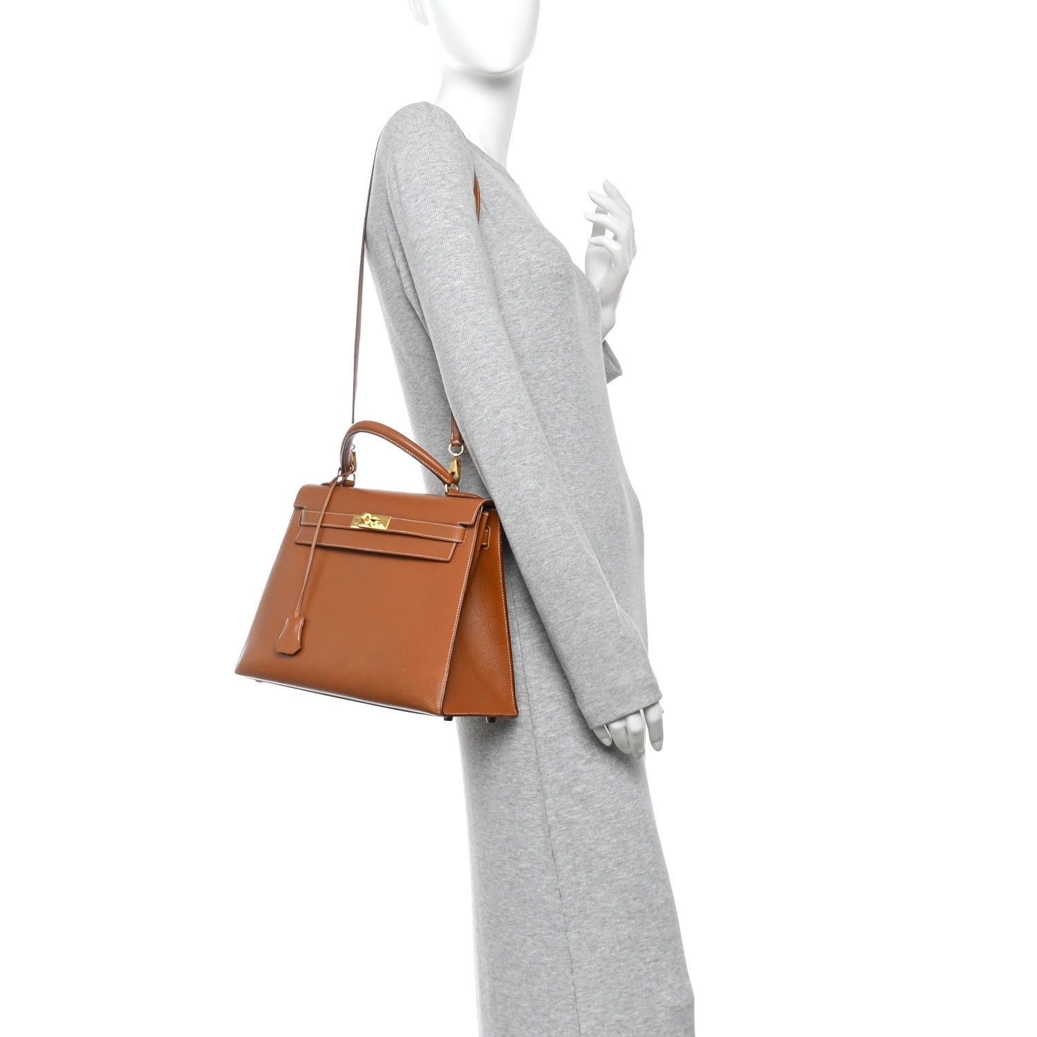 Hermes Courchevel Kelly Sellier 32 Gold 2 of 10
