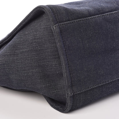 Chanel Denim Large Deauville Tote Dark Blue 9 of 10