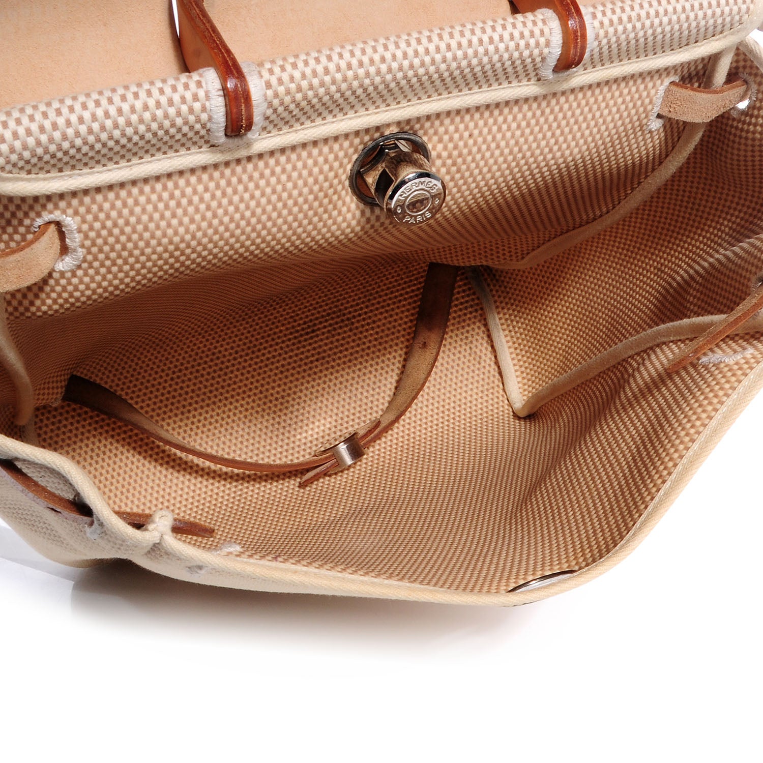 Hermes Toile Herbag Backpack GM Natural 5 of 8