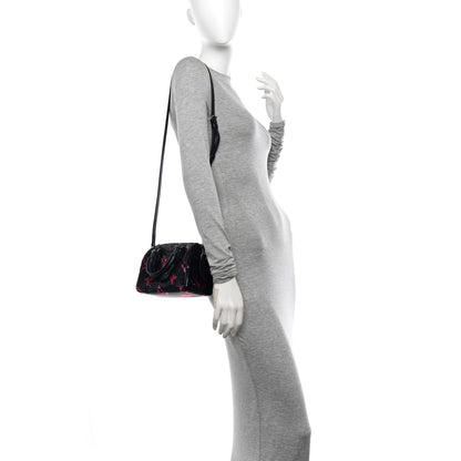 Louis Vuitton Giant Monogram Sequins Speedy Bandouliere 18 Navy Fuchsia 2 of 9