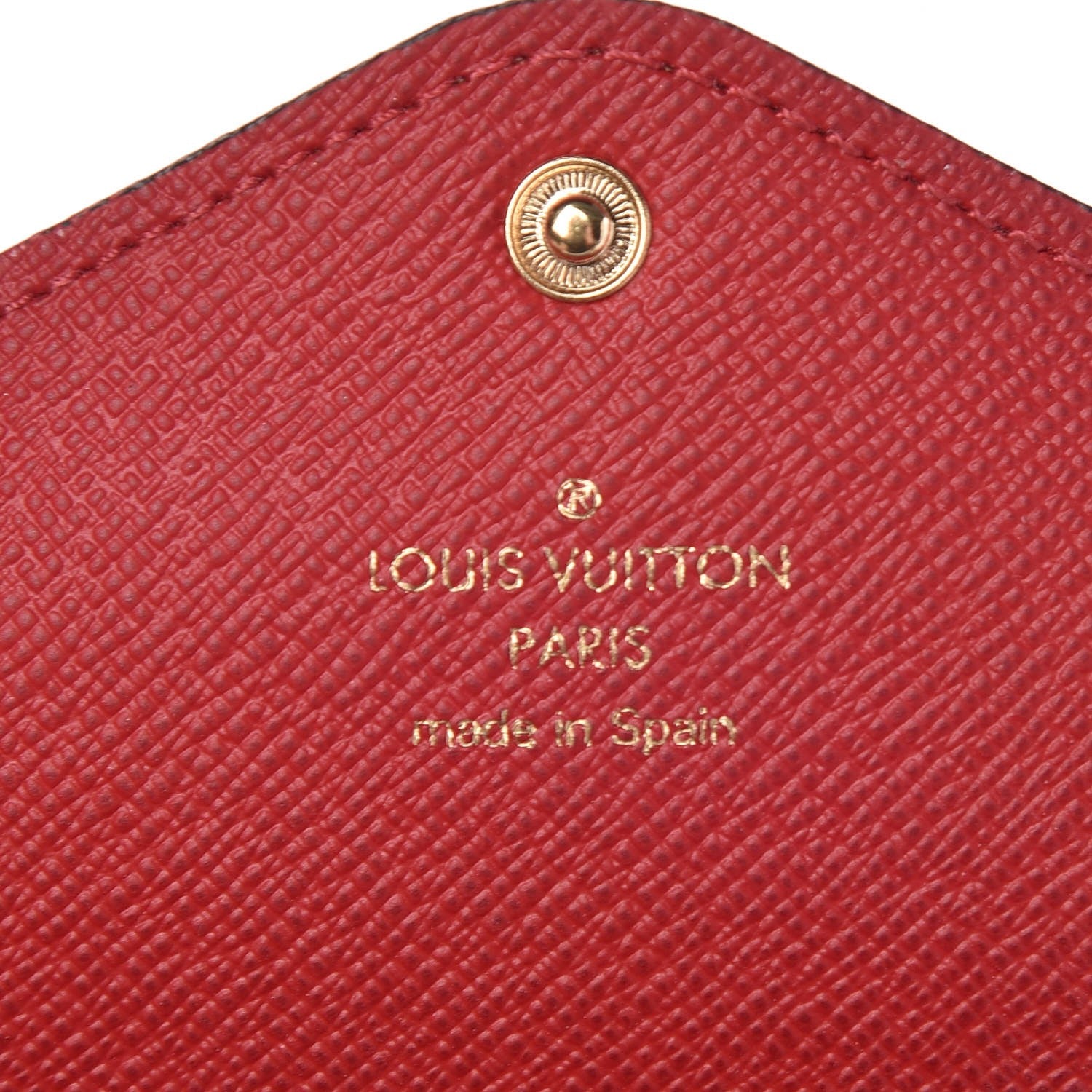 Louis Vuitton Damier Ebene Josephine Wallet Red 6 of 9