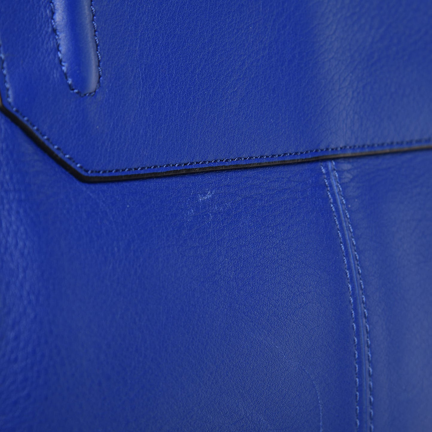 Pebbled Calfskin Prisma Skeletal Tote Azure