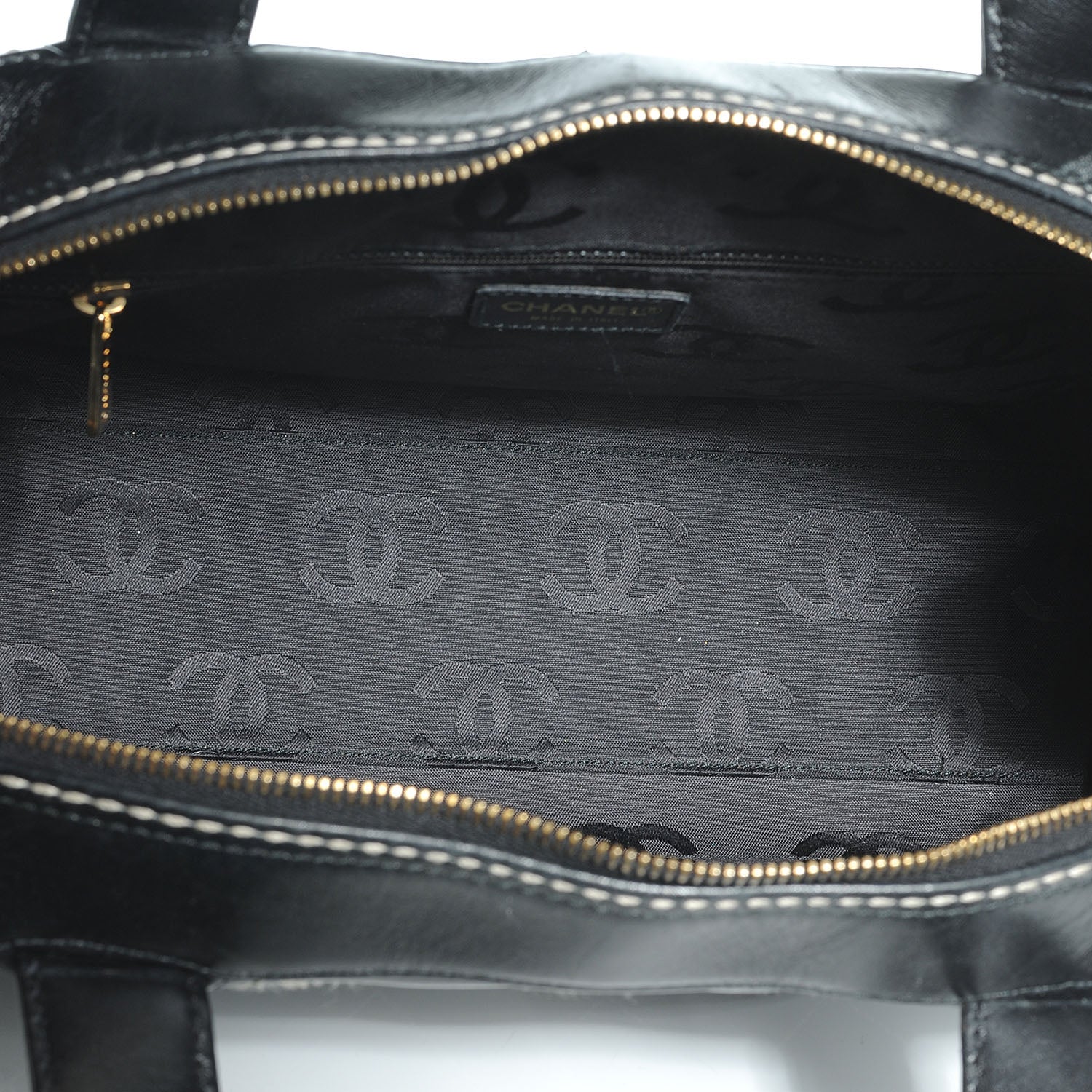 Chanel Leather Diamond Stitch Surpique Handbag Black 5 of 7