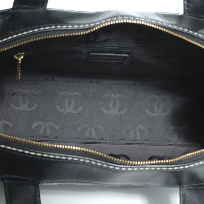 Chanel Leather Diamond Stitch Surpique Handbag Black 5 of 7