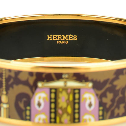 Hermes Enamel Printed Wide Cachemire de Tamara Bracelet 70 Bronze 3 of 6