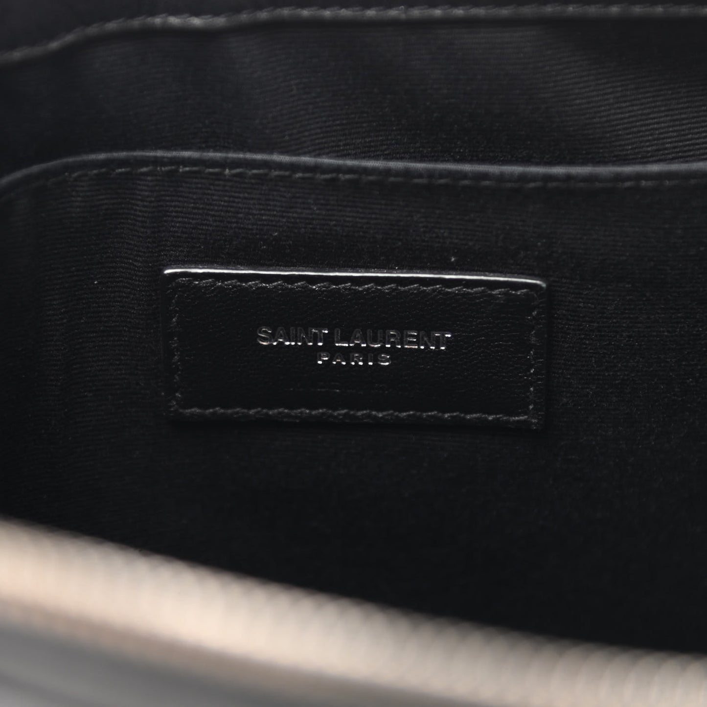Linen Canvas Rive Gouche Zipped Pouch Black