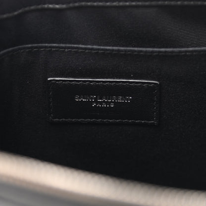Saint Laurent Linen Canvas Rive Gouche Zipped Pouch Black 6 of 7