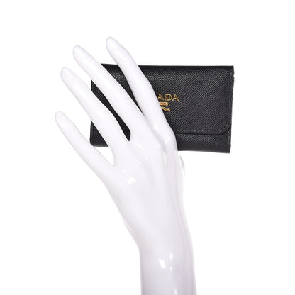 Prada Saffiano Metal 6 Key Holder Black 2 of 6