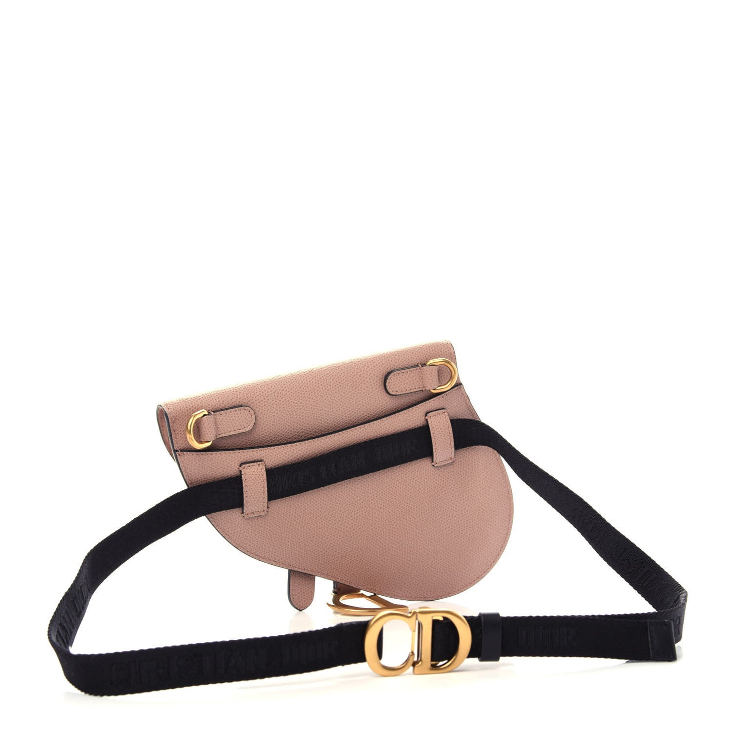 Grained Calfskin Saddle Belt Bag Fard