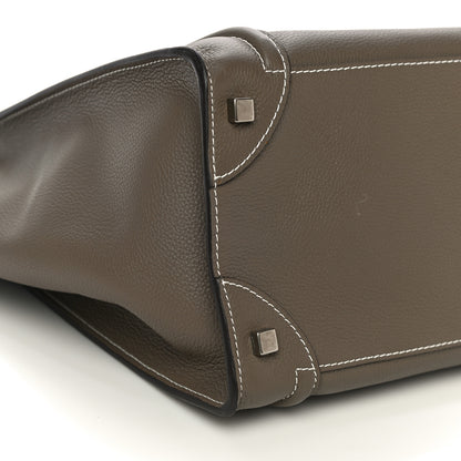 Celine Drummed Calfskin Mini Luggage Bag Souris 8 of 9