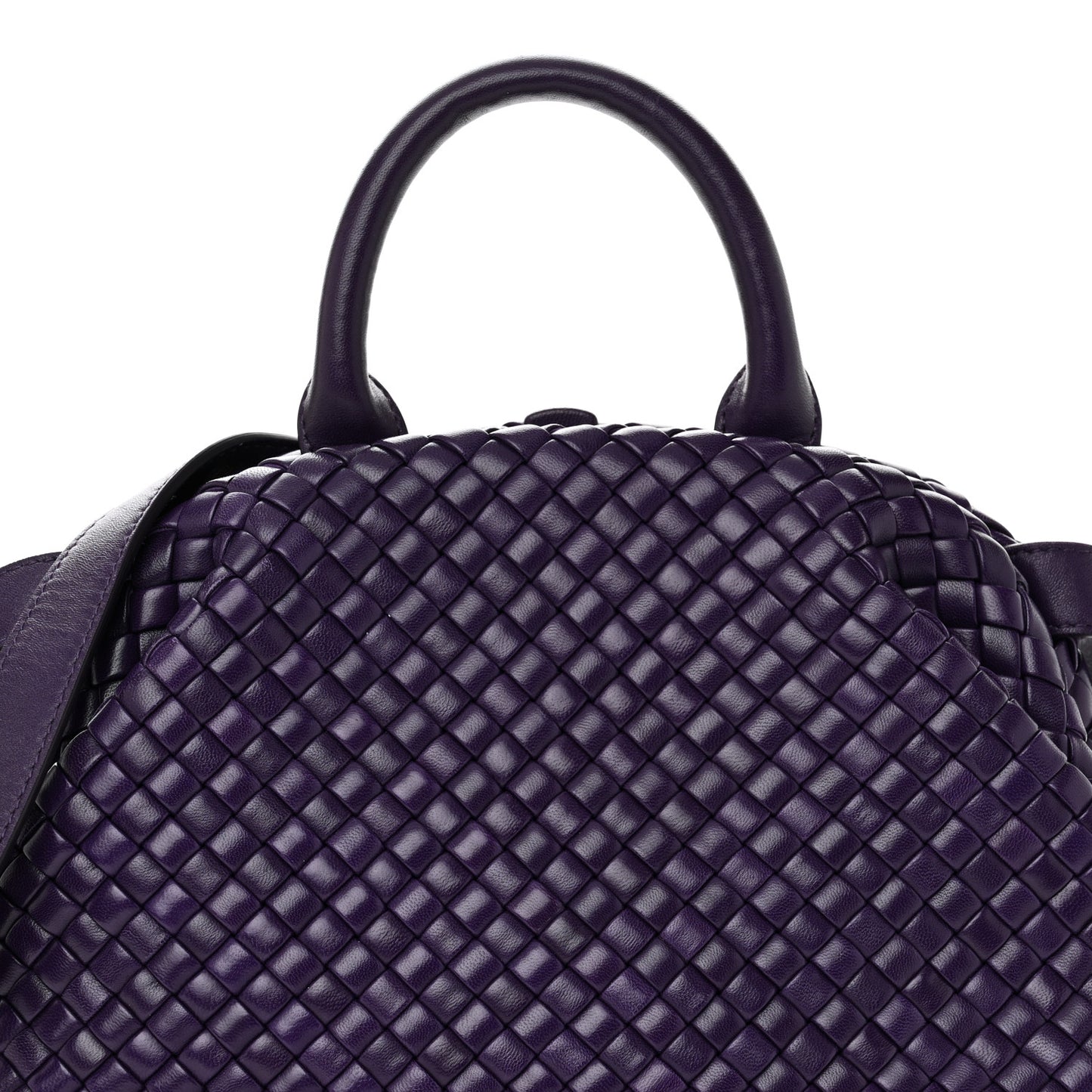 Nappa Intrecciato Small Padded The Handle Tote Purple