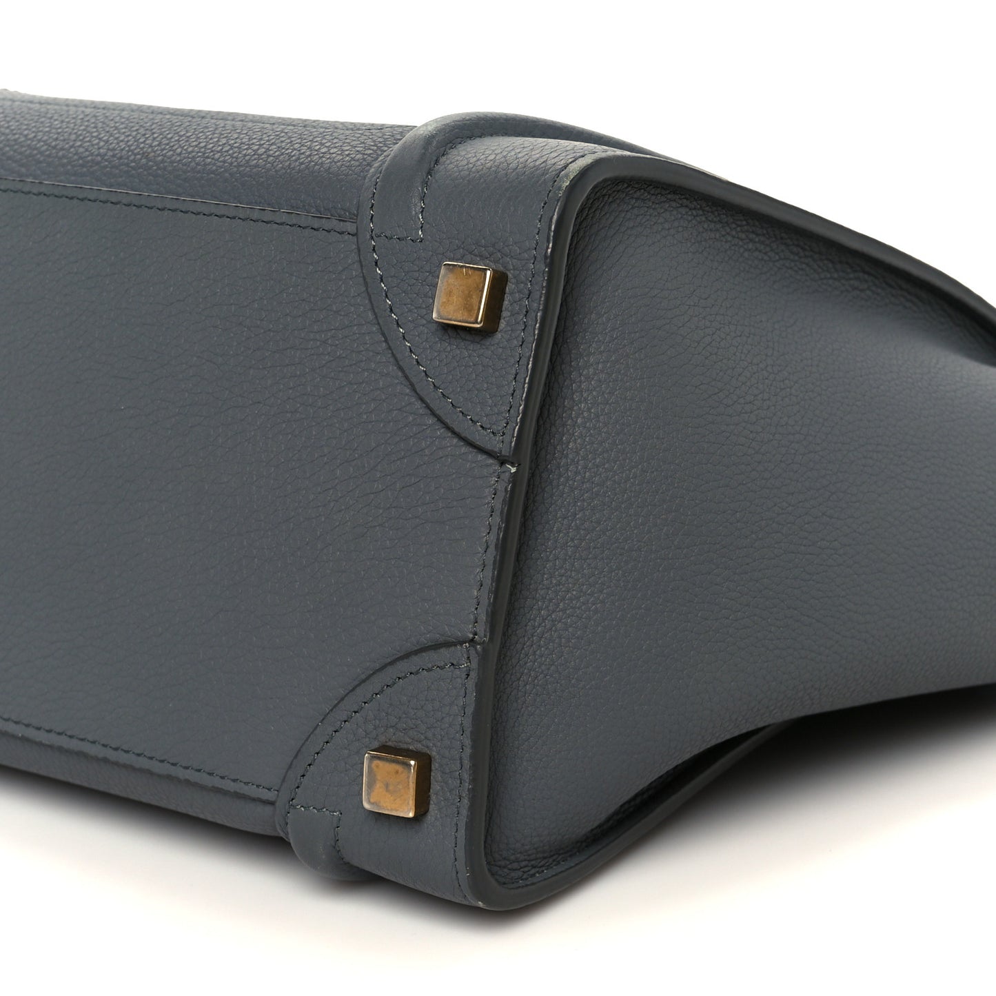 Baby Drummed Calfskin Micro Luggage Kohl