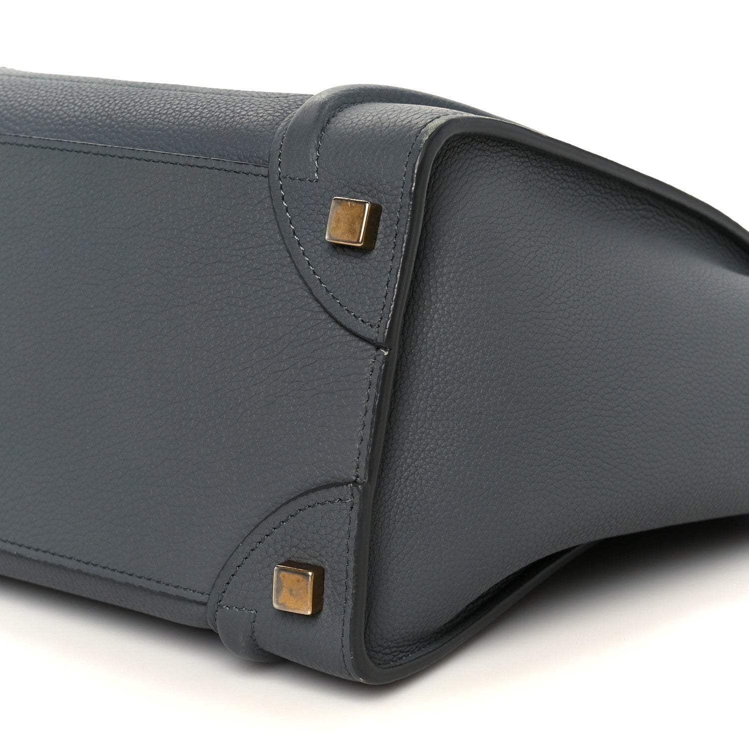 Celine Baby Drummed Calfskin Micro Luggage Kohl 9 of 9
