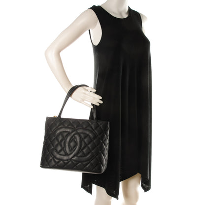 Chanel Caviar Quilted Medallion Tote Black 2 of 7