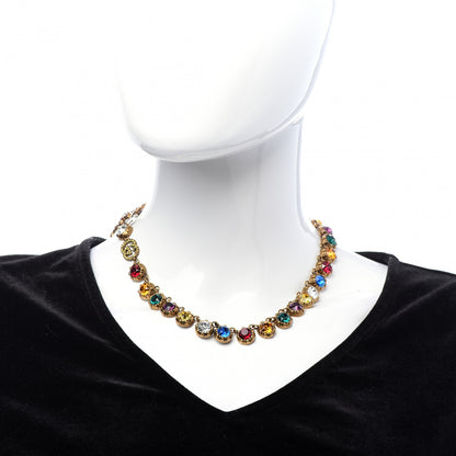 Gucci Crystal Butterfly Necklace Aged Gold Multicolor 2 of 6