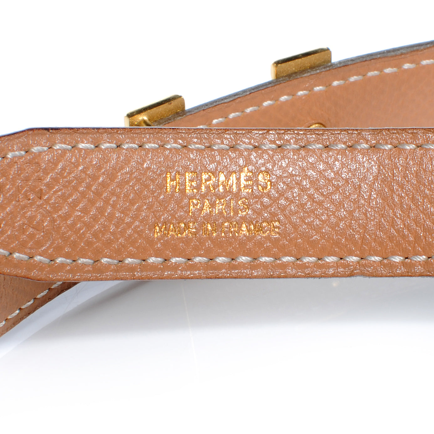 Hermes Box Courchevel Reversible Constance 18mm H Belt Noir Gold 70 5 of 7