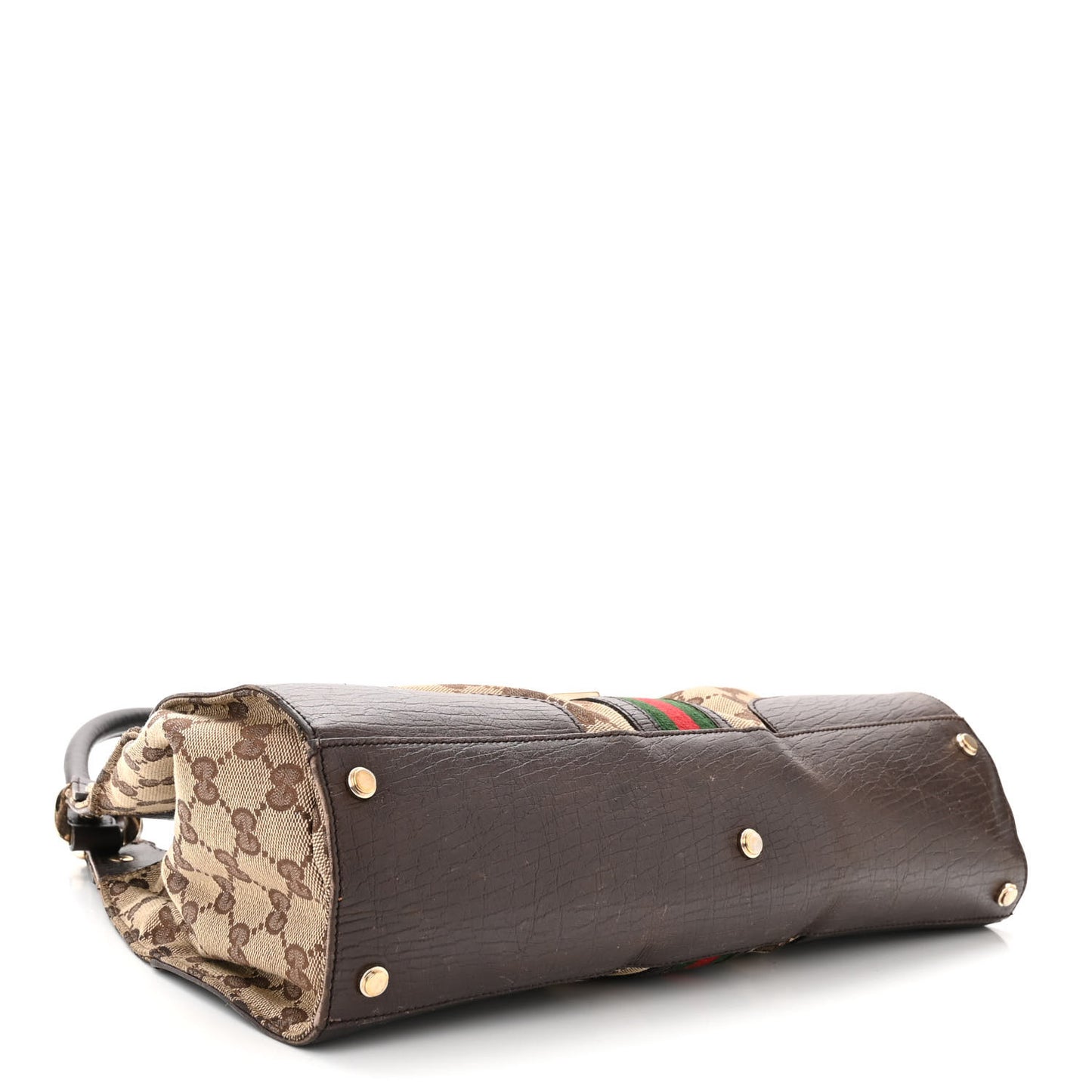 Monogram Web Junco Shoulder Bag Dark Brown