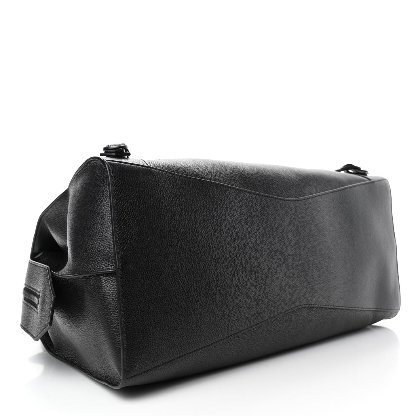 Grained Calfskin Neo Classic Black Hardware Large Top Handle Bag Black