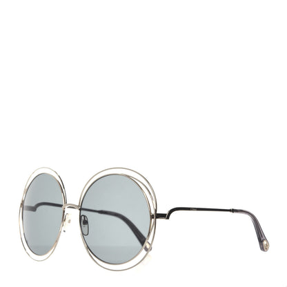 Chloe Oversized Round Carlina Sunglasses CE114SD Gold Grey Metallic 1 of 7