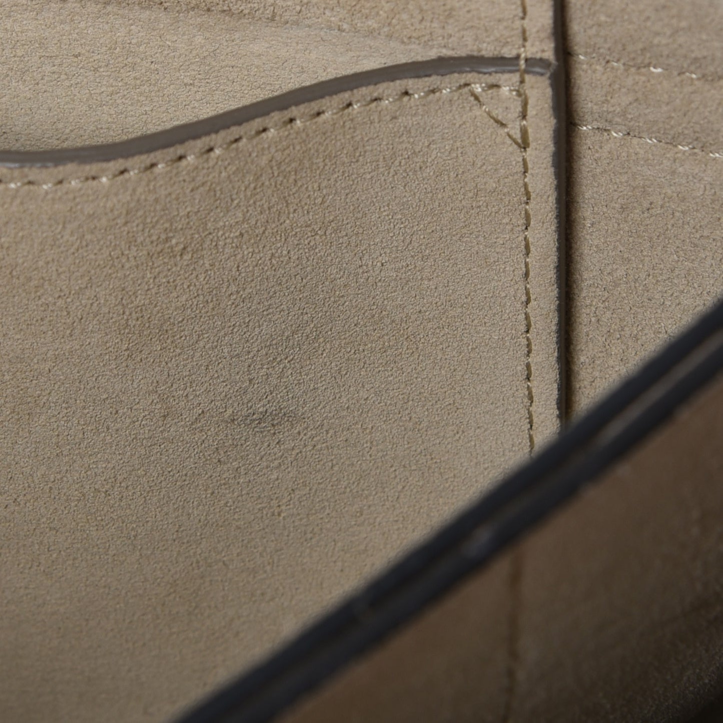 Suede Calfskin Small Faye Shoulder Bag Motty Grey