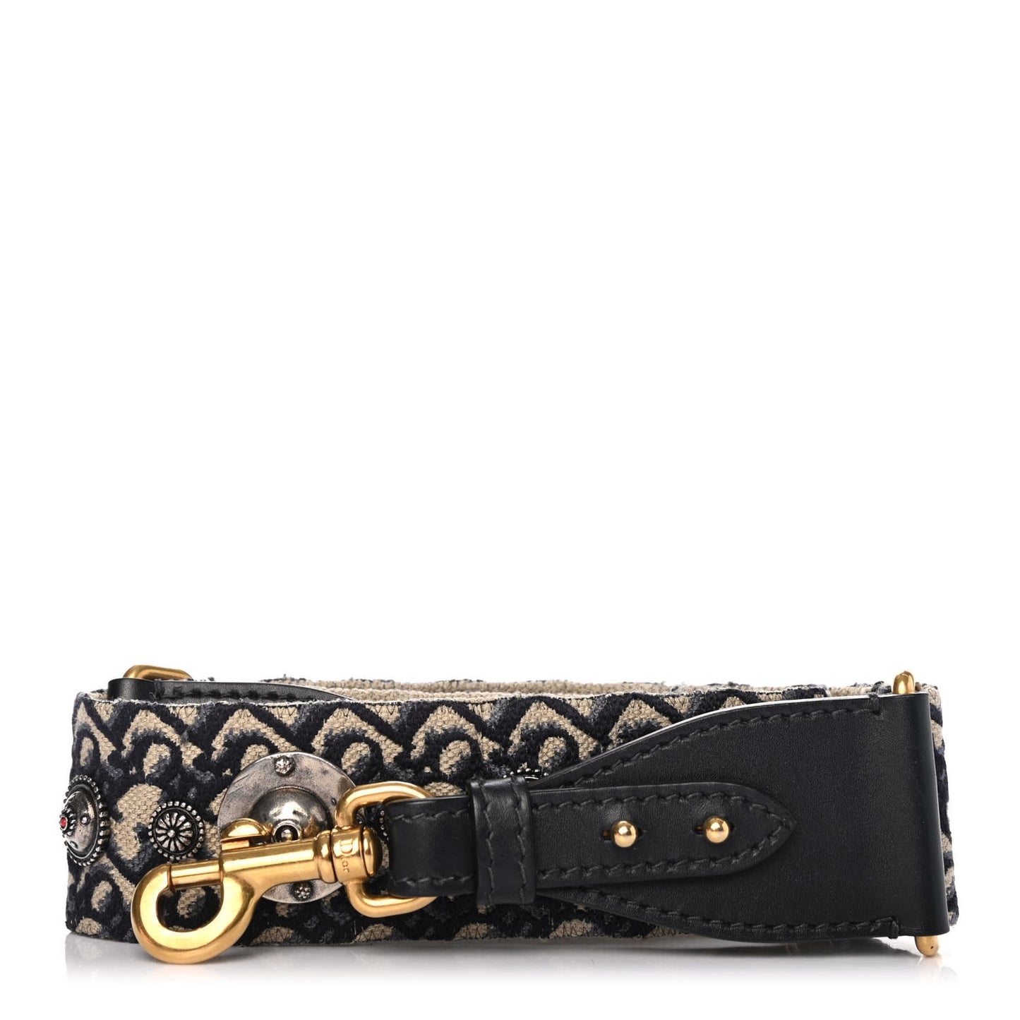 Oblique Studded Shoulder Strap Blue