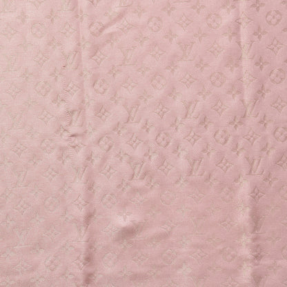 Louis Vuitton Silk Wool Monogram Shine Shawl Rose 3 of 6