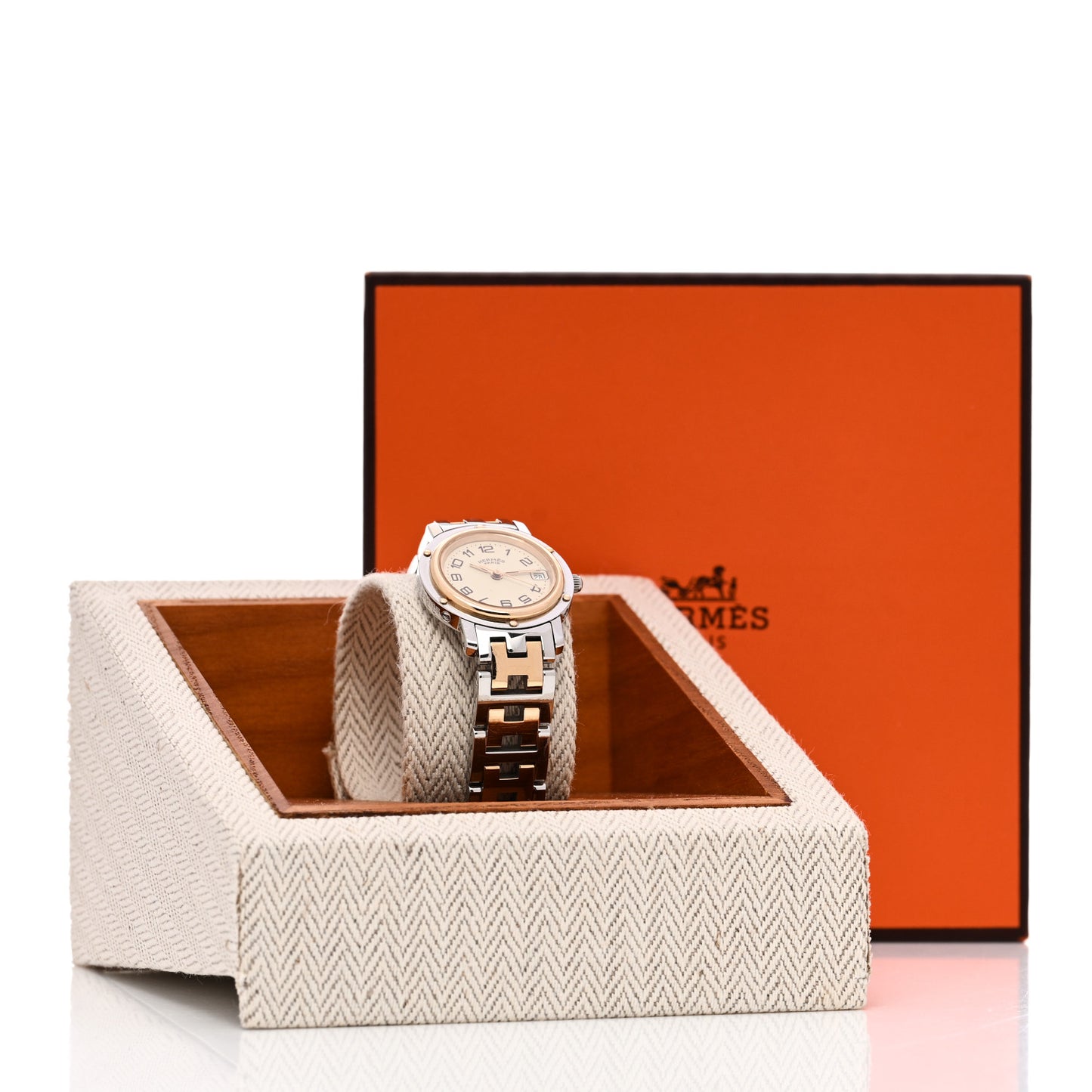 Stainless Steel 24mm Clipper Quartz Watch Gold