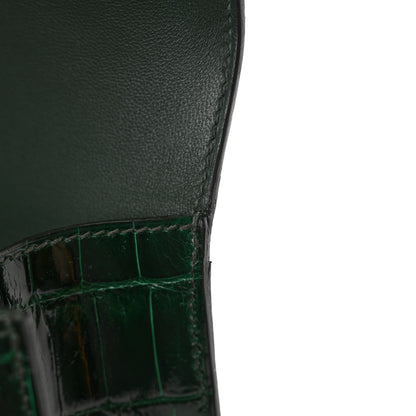 Hermes Shiny Niloticus Crocodile Constance 24 Vert Fonce 13 of 14