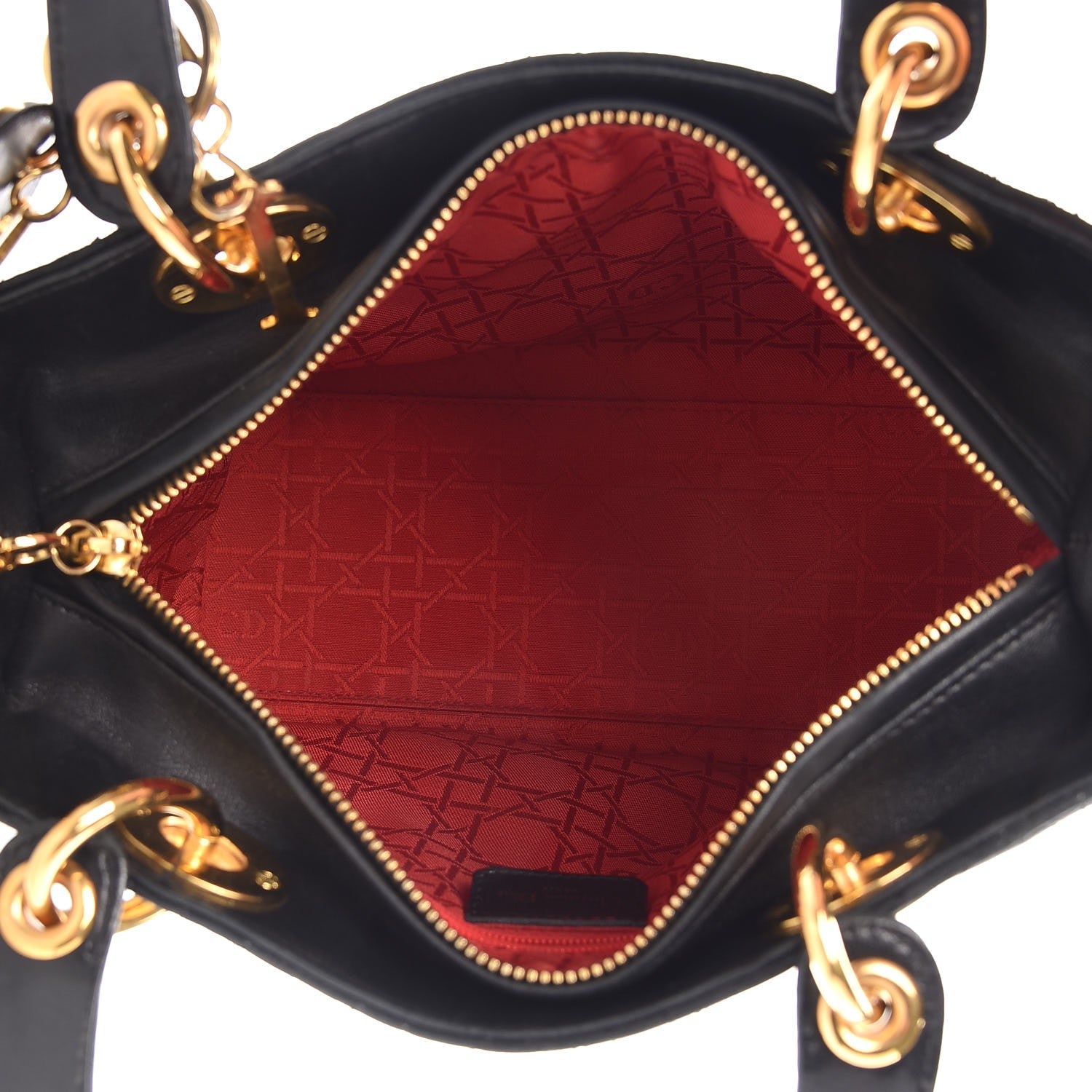 Christian Dior Lambskin Cannage Medium Lady Dior Black 5 of 11