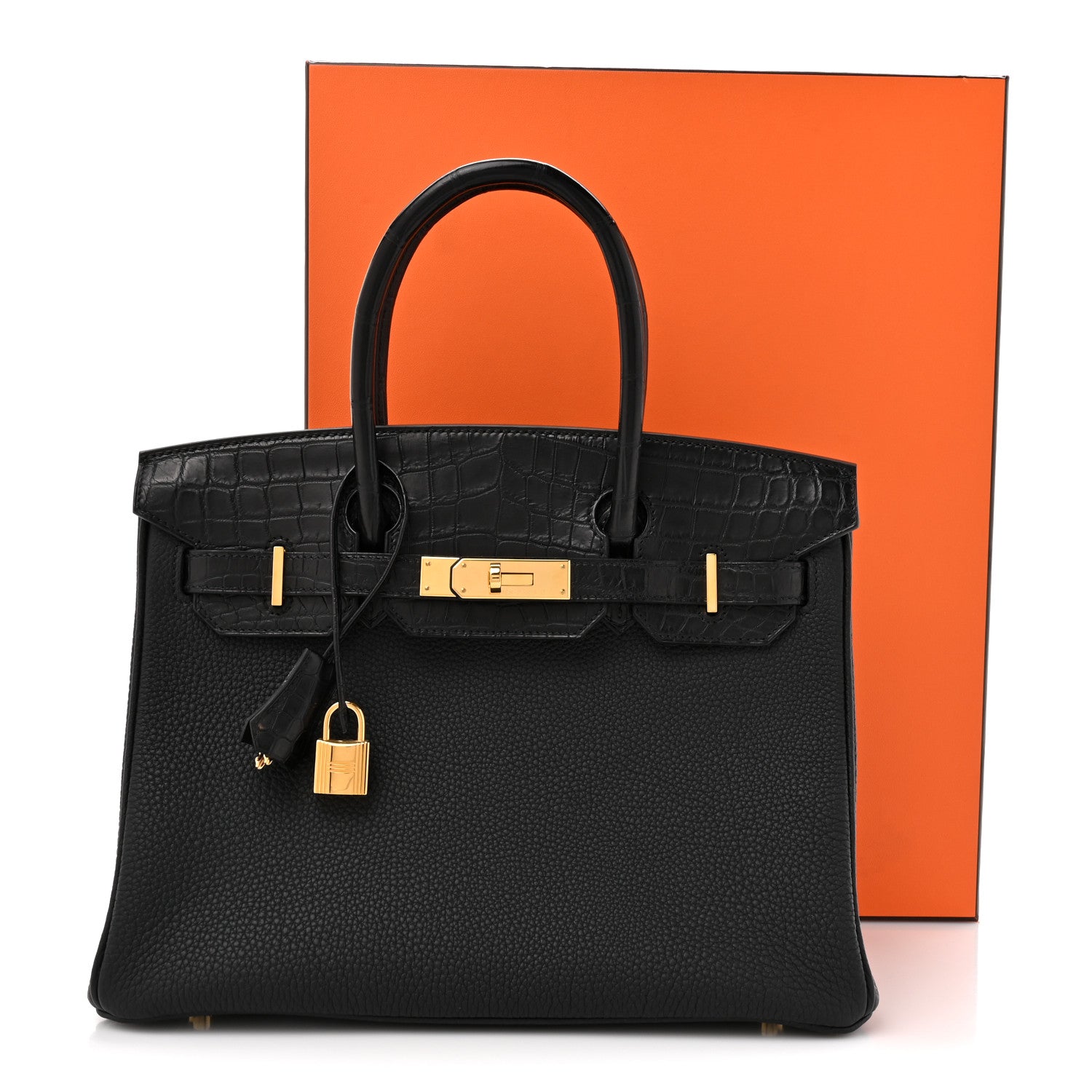 Hermes Togo Matte Niloticus Crocodile Birkin Touch 30 Black 11 of 11
