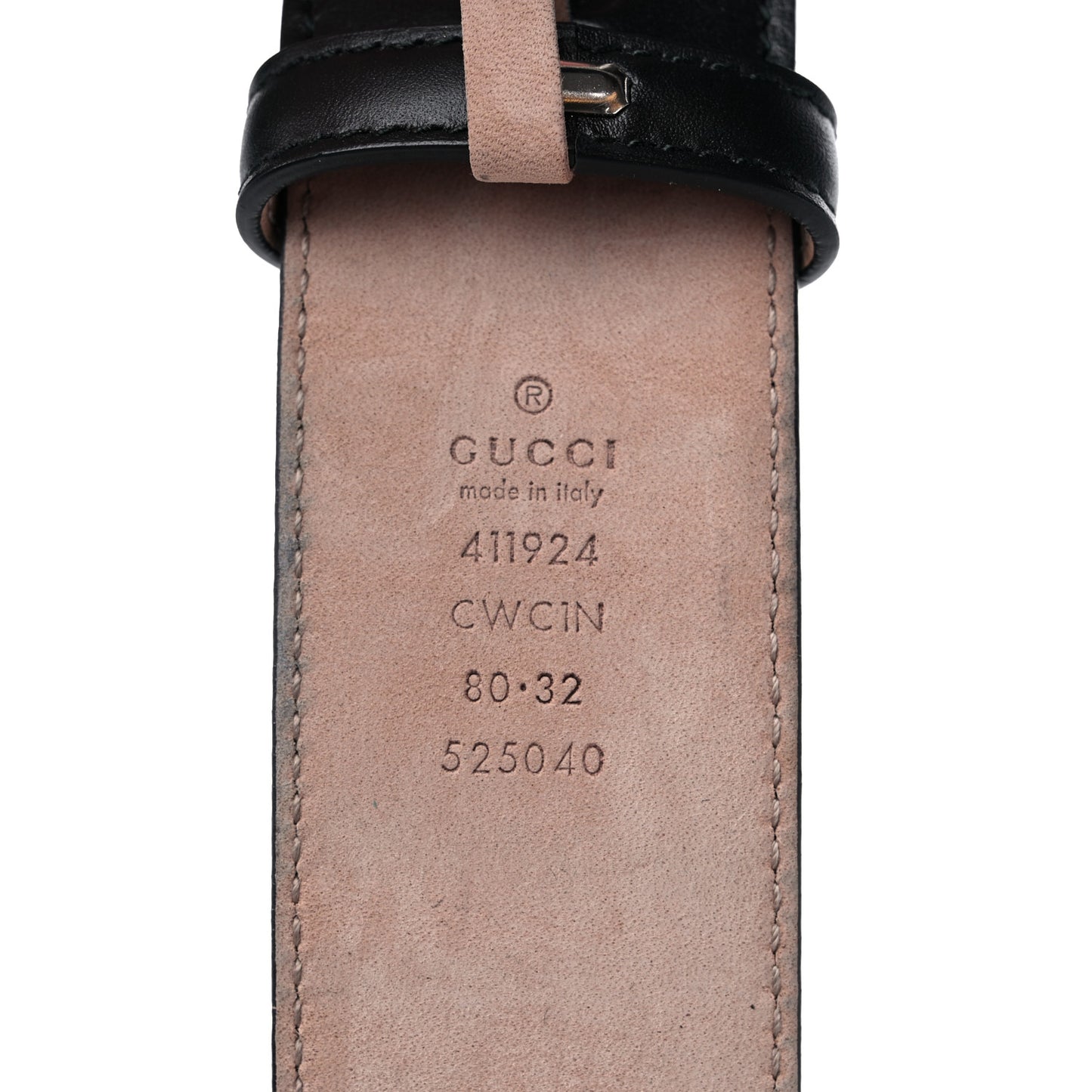 Guccissima Signature Interlocking G 40mm Belt 80 32 Black