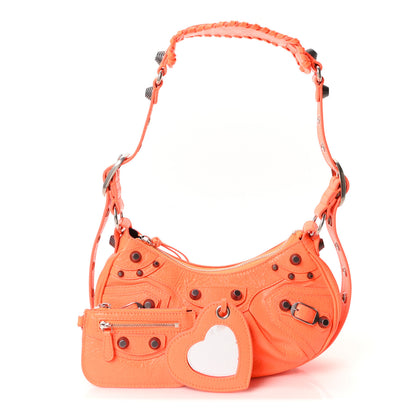 Balenciaga Agneau Arena Le Cagole Shoulder Bag XS Orange Orange 3 of 12