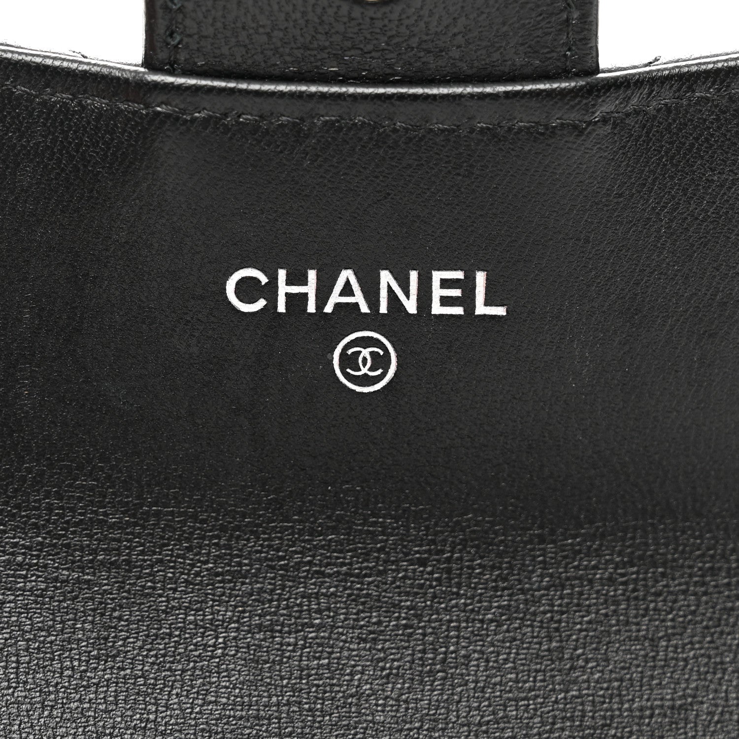 Chanel Lambskin Quilted Flap Card Holder Wallet Black 7 of 9