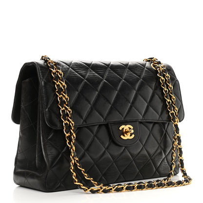 Chanel Lambskin Quilted Jumbo Double Sided Flap Black 3 of 12