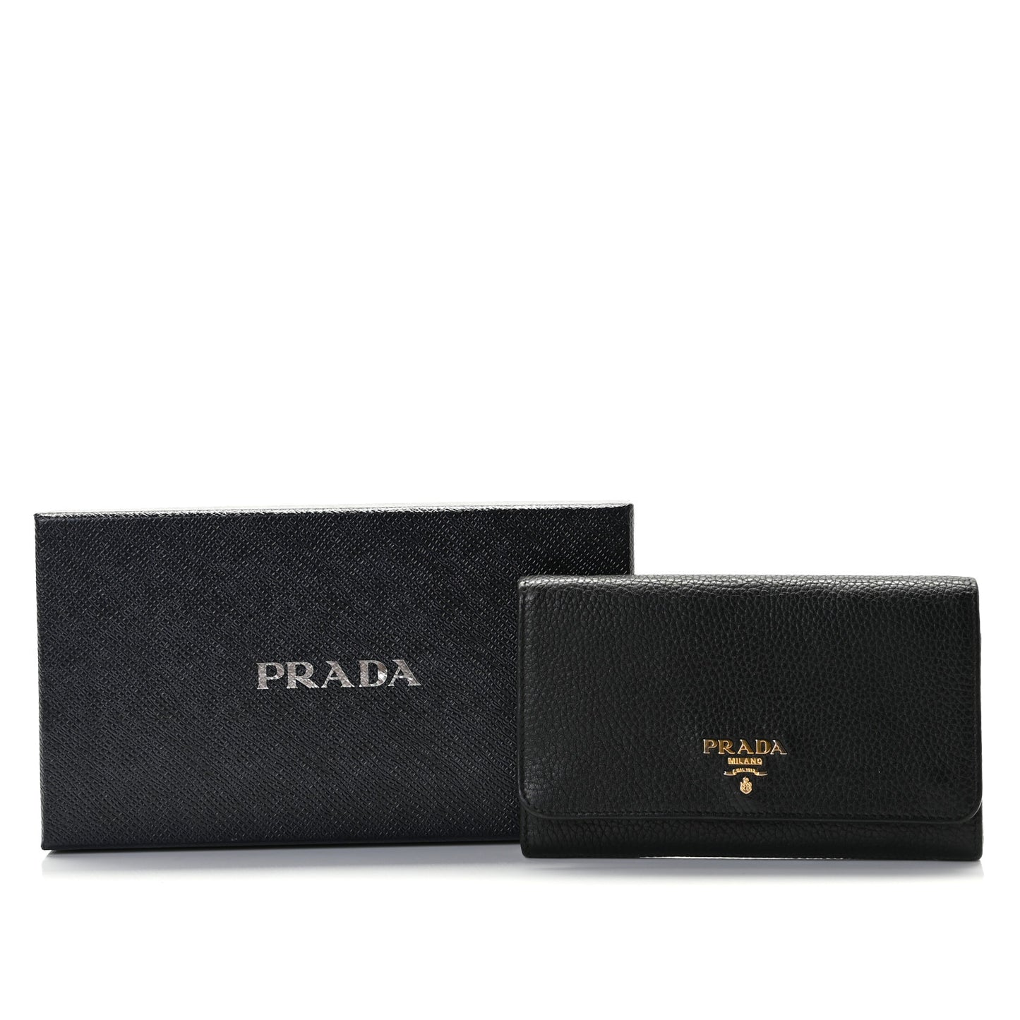 Vitello Grain Wristlet Wallet Black