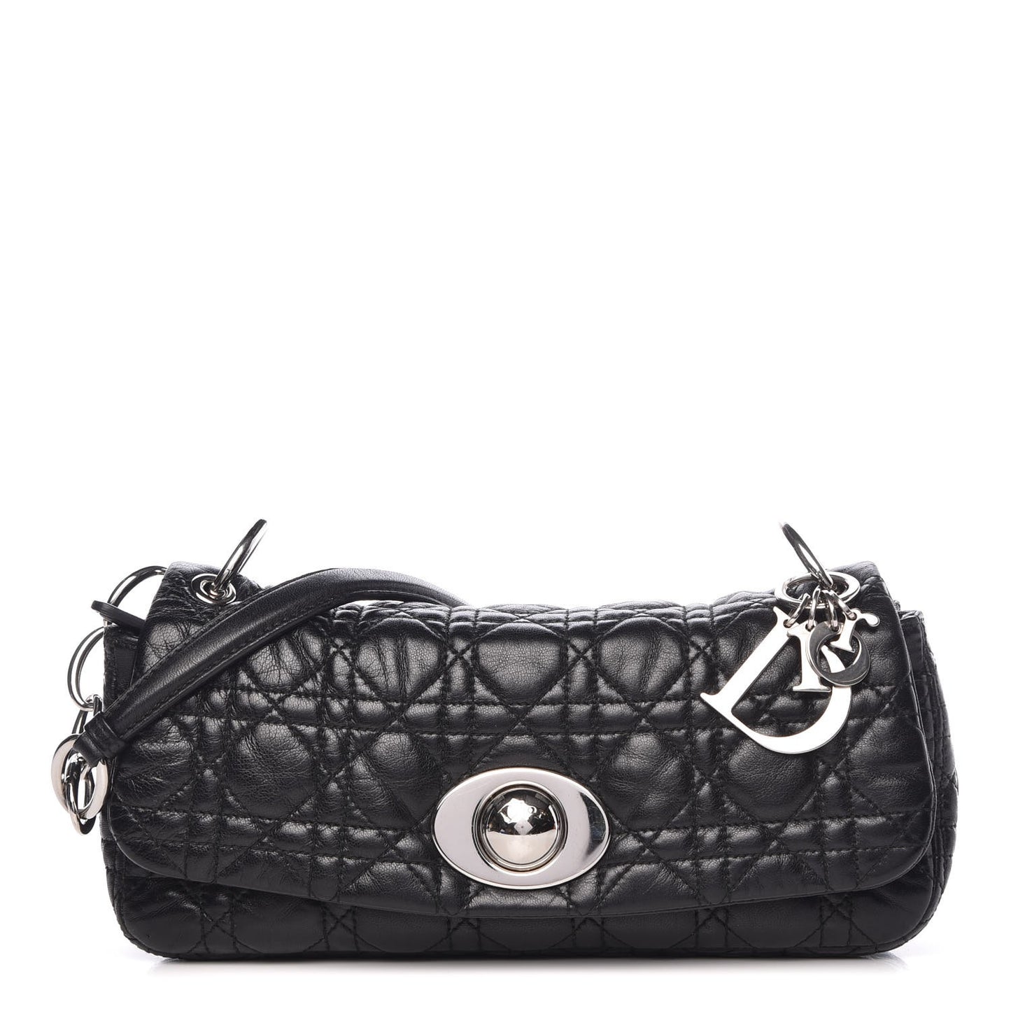 Lambskin Cannage Rendezvous Small Flap Black