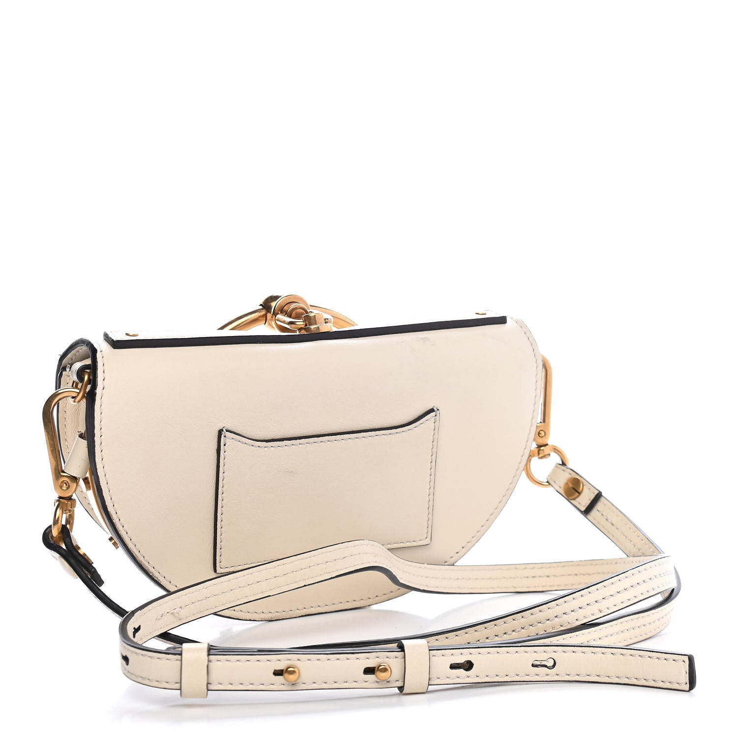 Chloe Calfskin Small Nile Bracelet Minaudiere Bag Off White 3 of 9