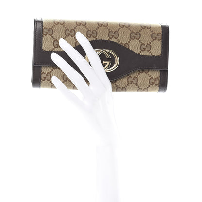 Gucci Monogram Margaux Calfskin Sukey Continental Wallet Beige Ebony Cocoa 2 of 8