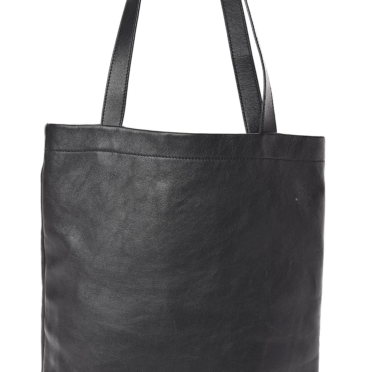 Saint Laurent Calfskin Tote Black 7 of 9