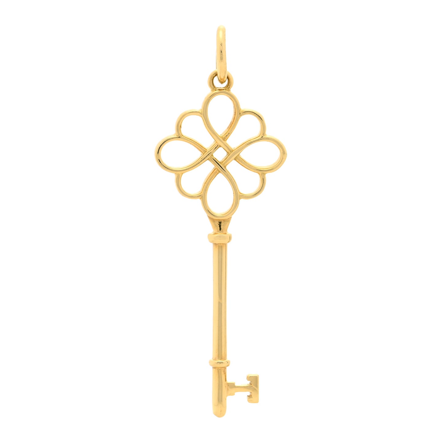 18K Yellow Gold Knot Key Pendant