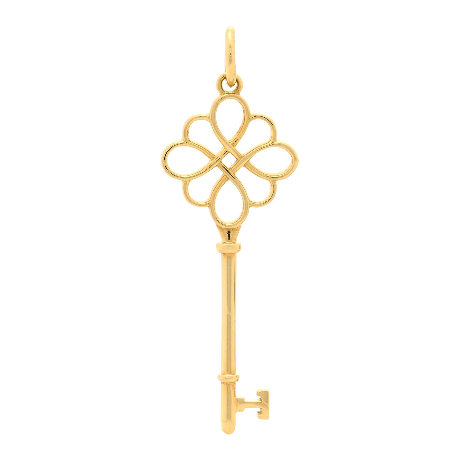 Tiffany 18K Yellow Gold Knot Key Pendant 1 of 3