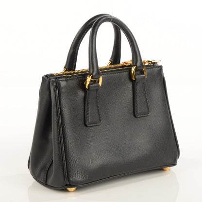 Prada Saffiano Lux Mini Galleria Double Zip Tote Black 5 of 11