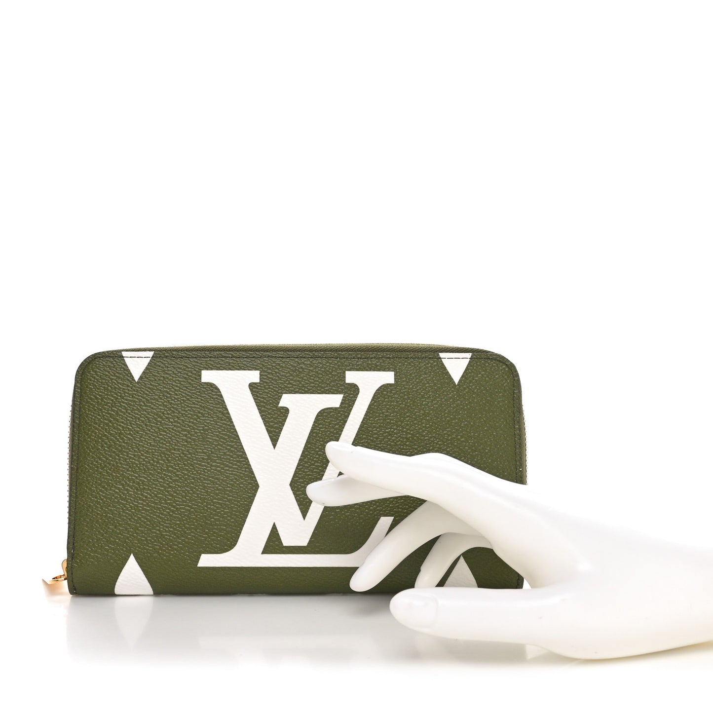 Monogram Giant Zippy Wallet Kaki White