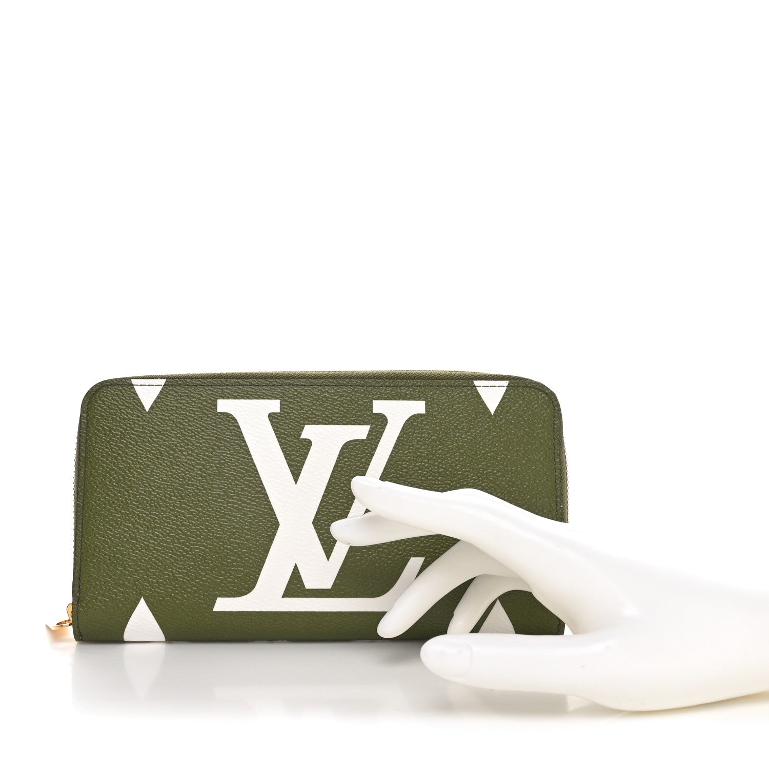 Louis Vuitton Monogram Giant Zippy Wallet Kaki White 2 of 10
