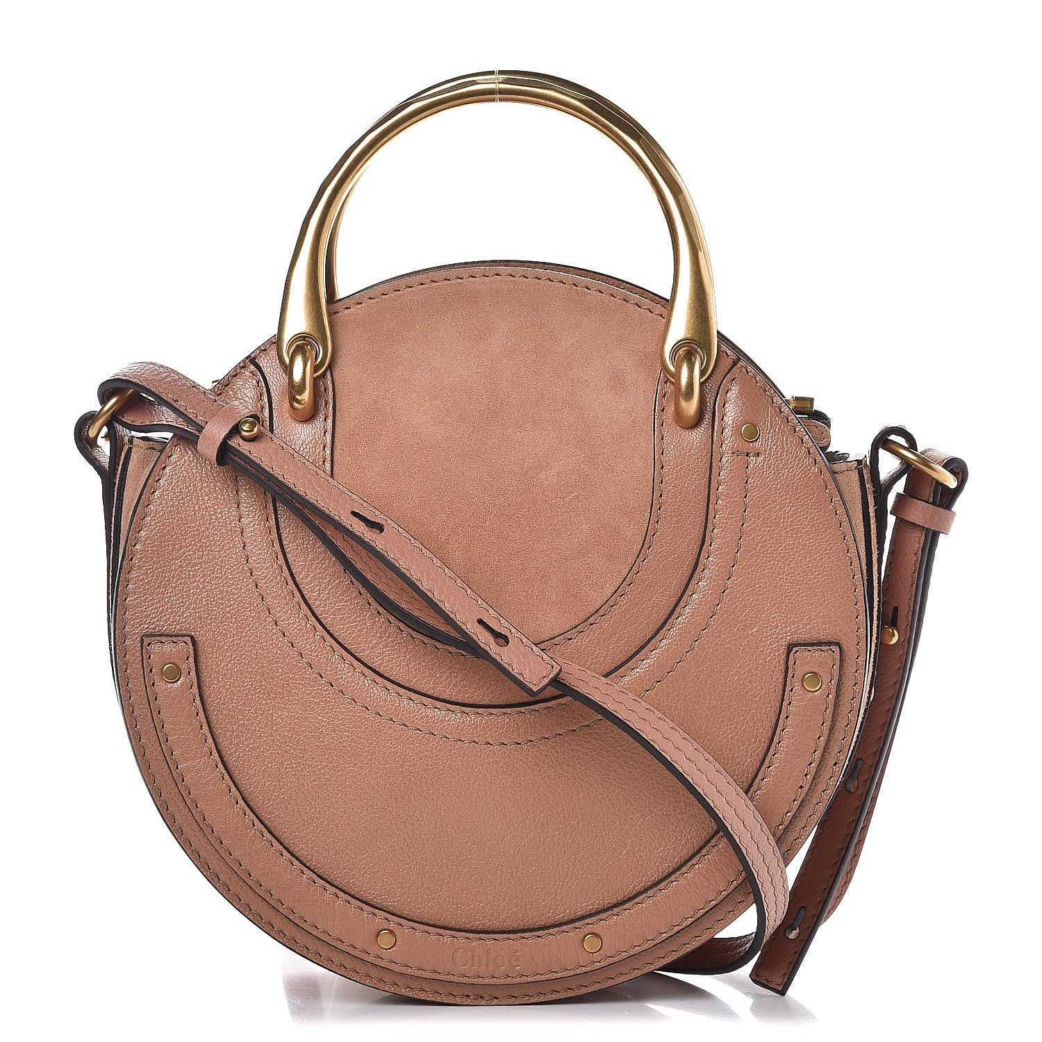 Chloe Goatskin Suede Small Pixie Bag Nougat 1 of 7