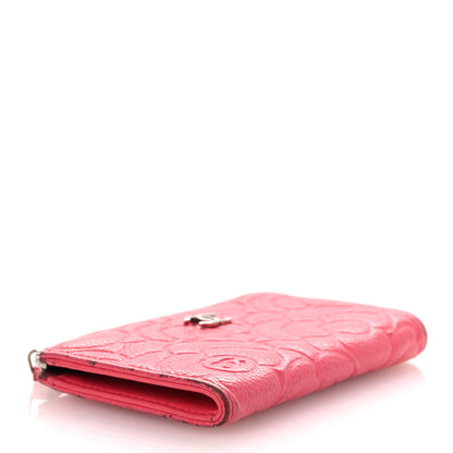 Chanel Caviar Camellia Embossed Key Holder Case Pink 5 of 15