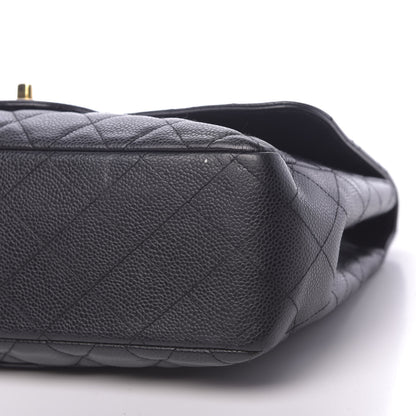 Chanel Caviar Quilted Jumbo Single Flap Black 12 of 12