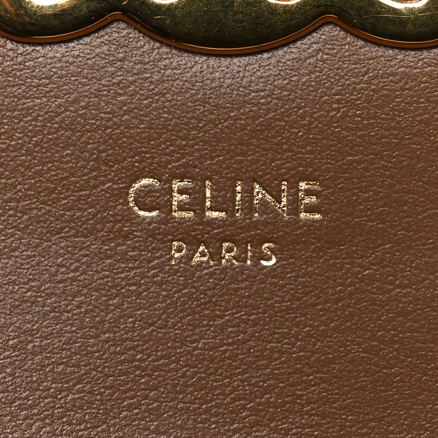 Shiny Calfskin Triomphe Flap Card Holder